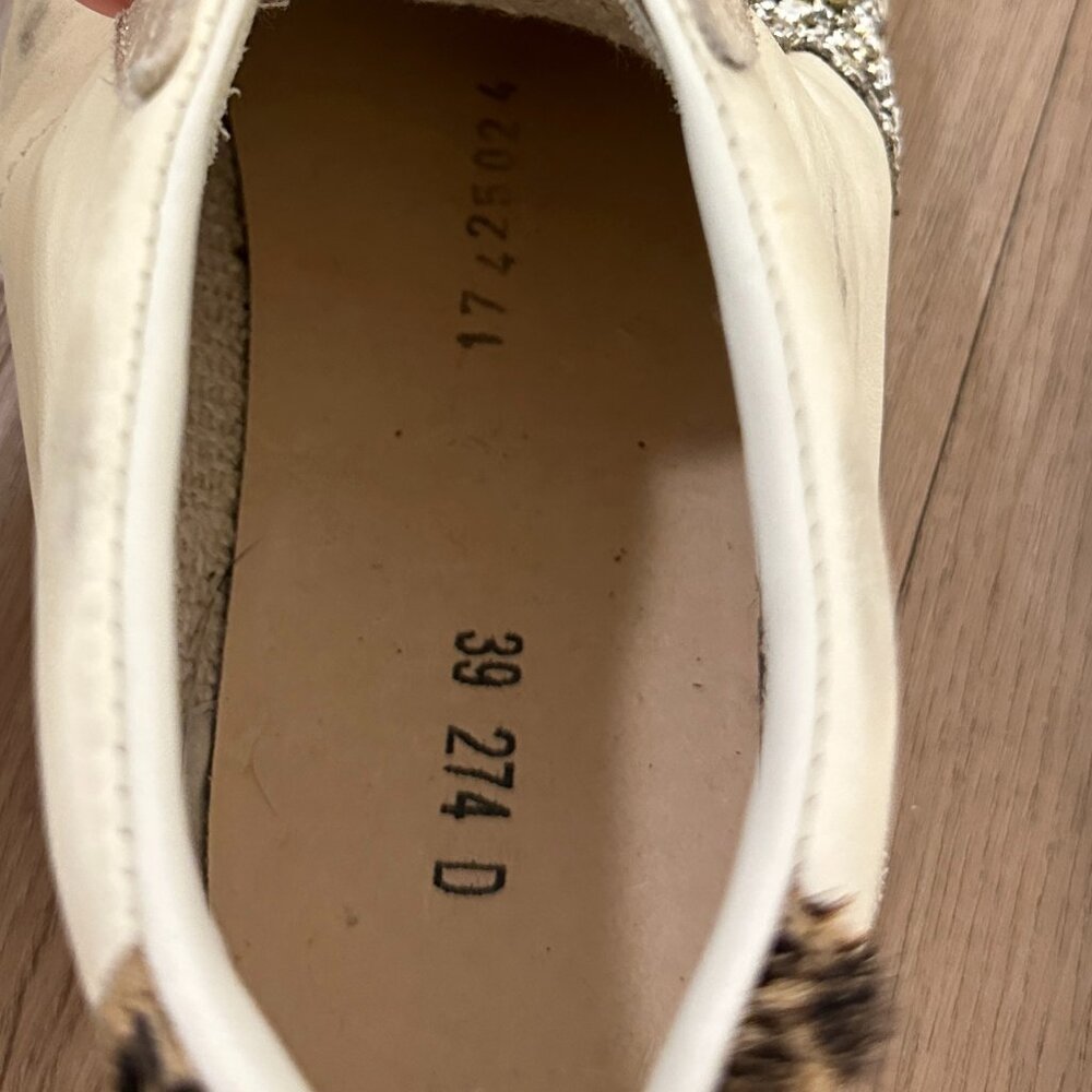 GOLDEN GOOSE Mid Star Sneaker (Women) in White/ Platinum/ Leo Size 9US / 39EU - Picture 10 of 15
